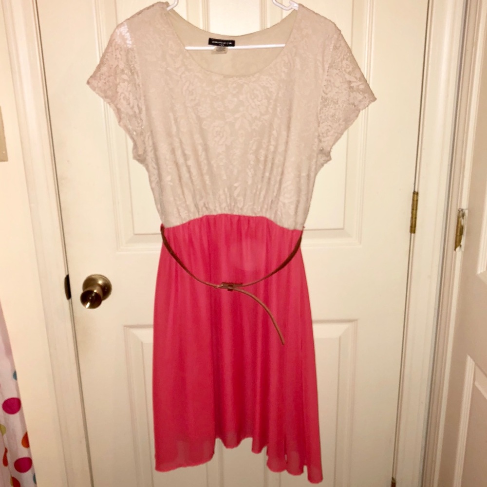 Cantata Coral/Lace Dress